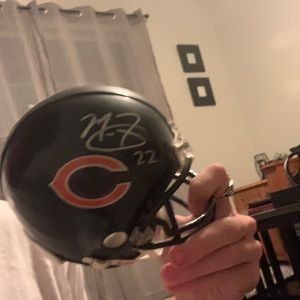 Matt forte autographed helmet